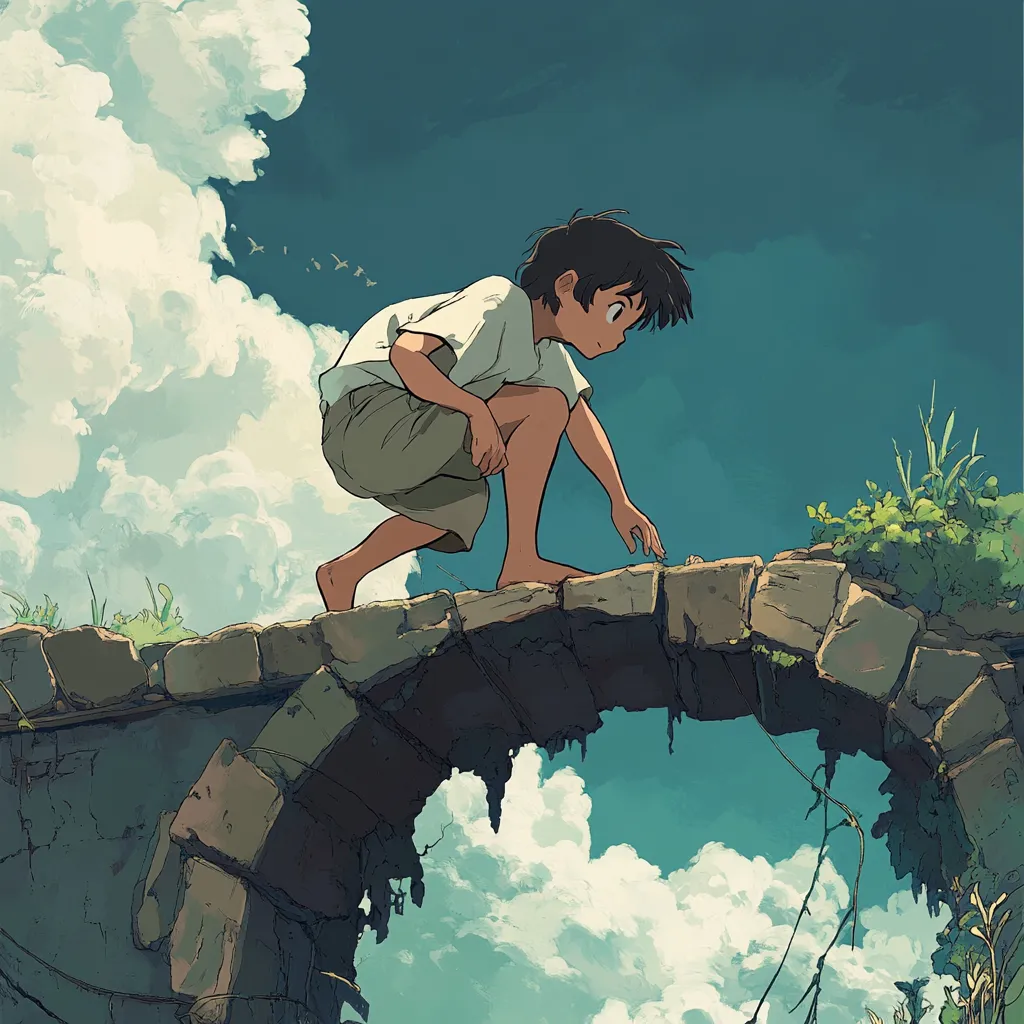 A bow crossing a stone bridge