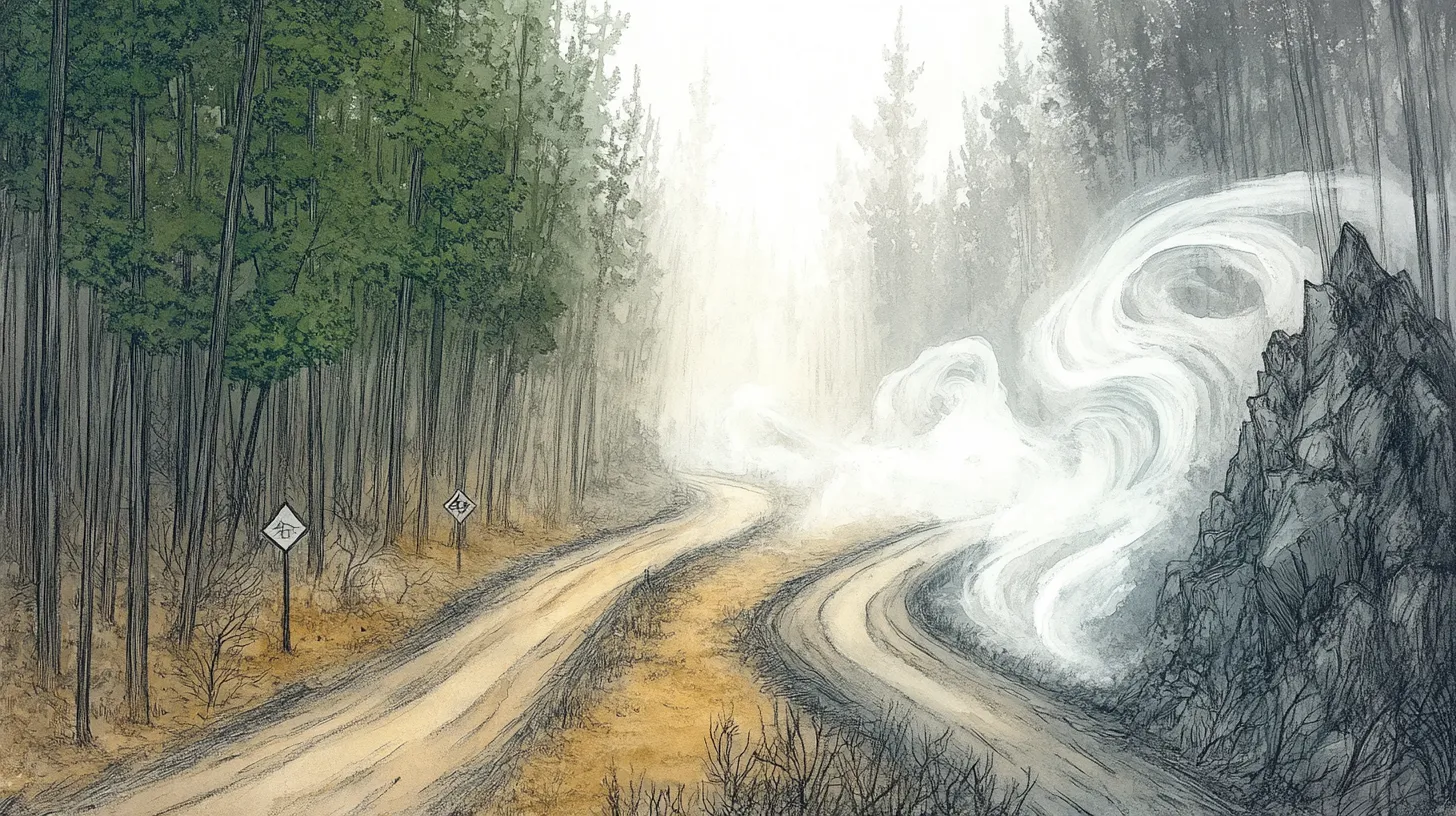 Two roads diverged in the woods.