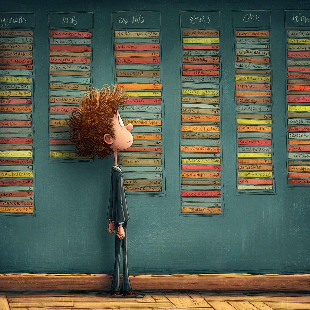 A boy looking at timetable