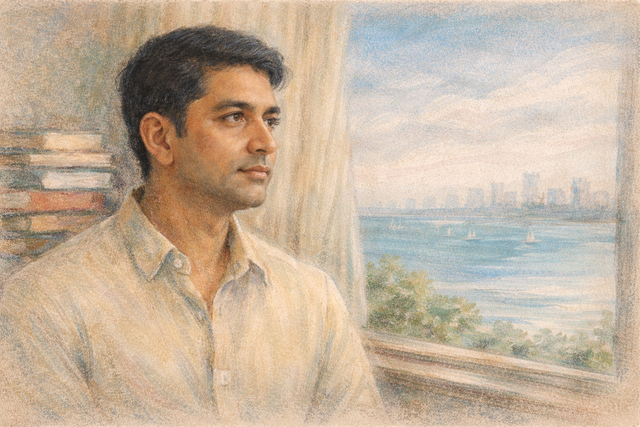 A contemplative man thinking about his roots